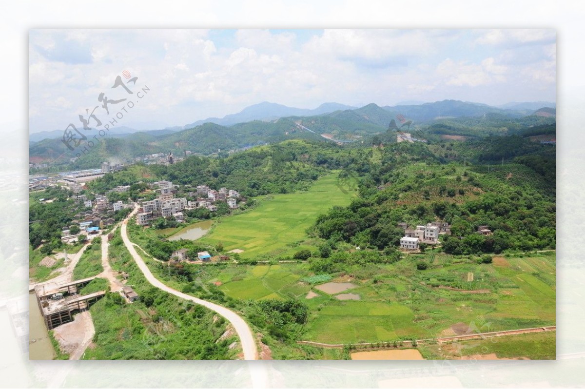 航拍大地风景图片