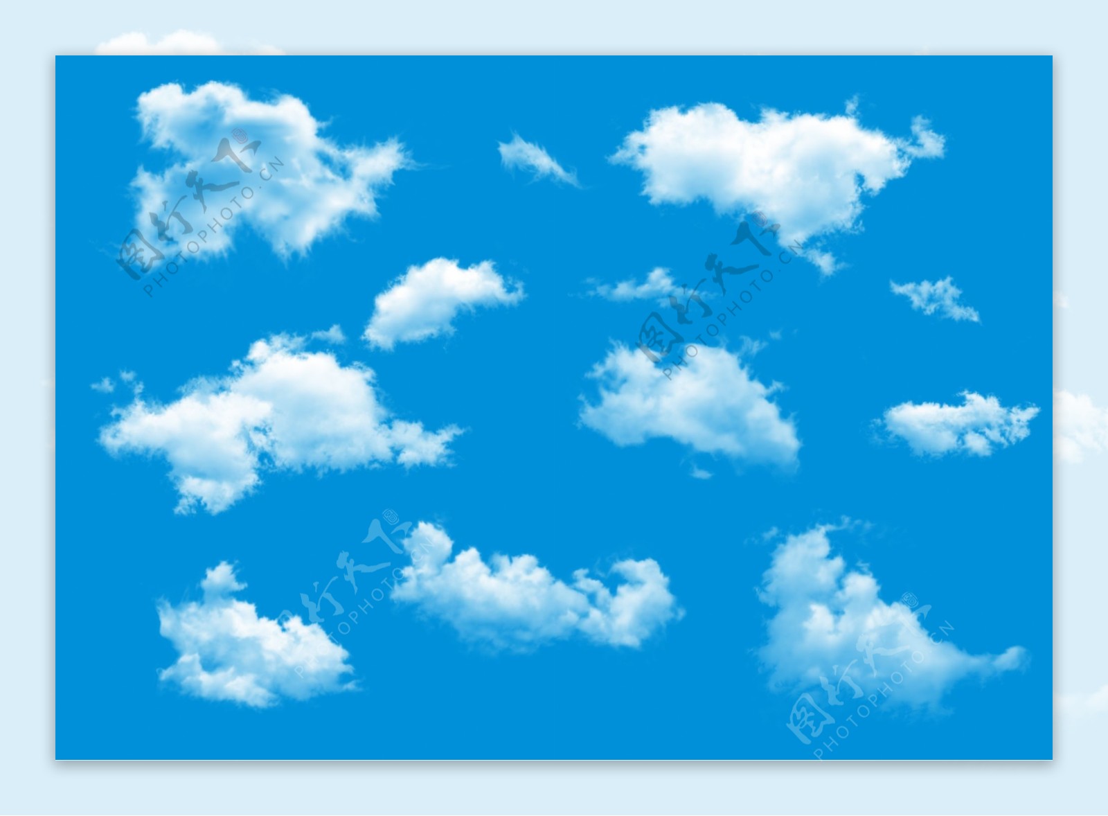 云朵云彩ps分层素材图片