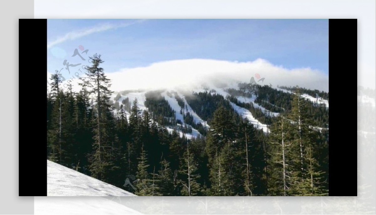 美丽的雪山风景