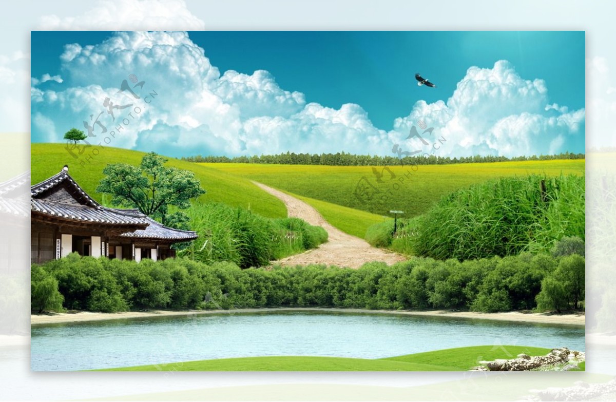 韩式自然背景图片