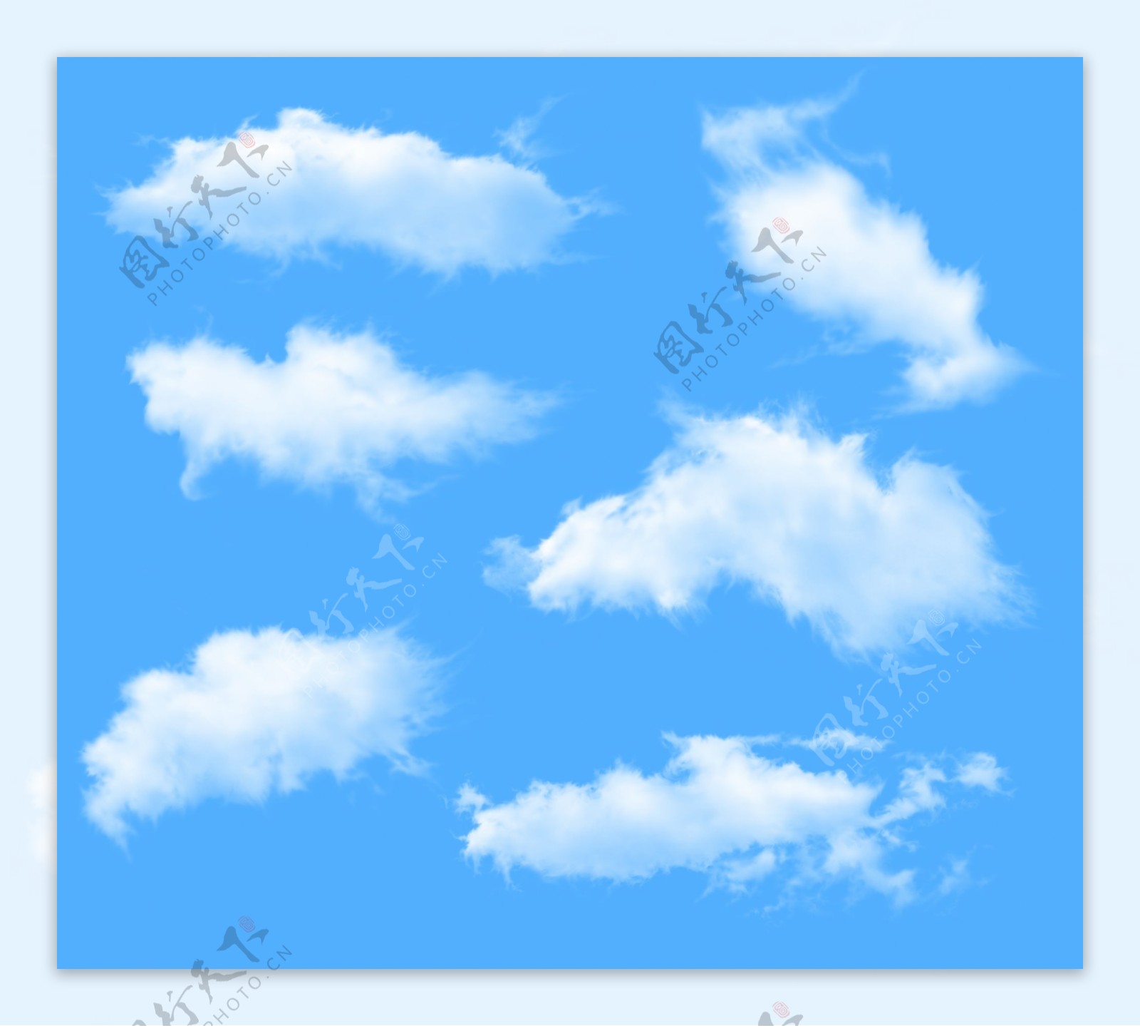 分层白云效果图图片