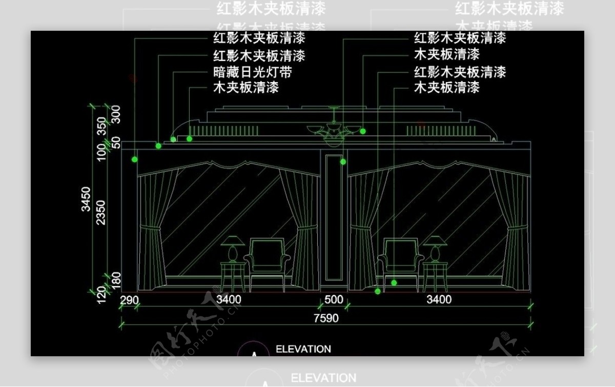 CAD餐厅设计素材图片