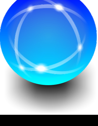透明的蓝色水晶球图片