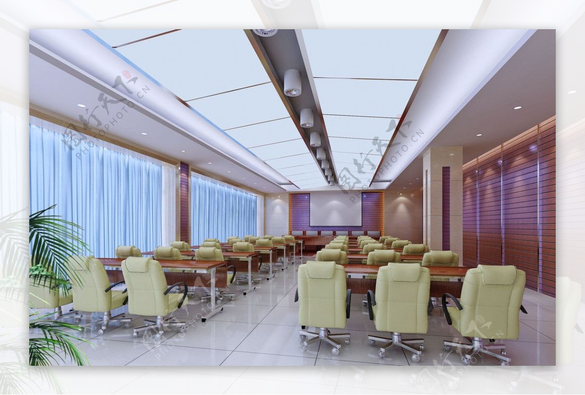 多功能会议室效果图图片素材-编号09160741-图行天下