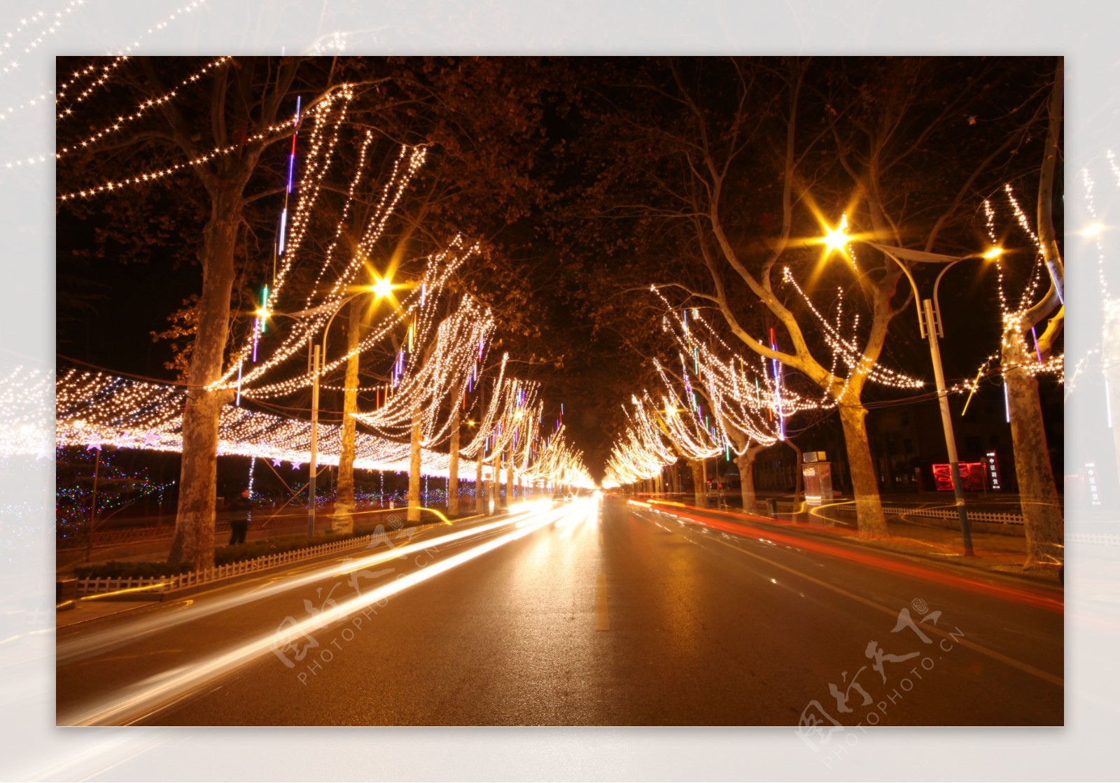 道路夜景亮化效果图图片