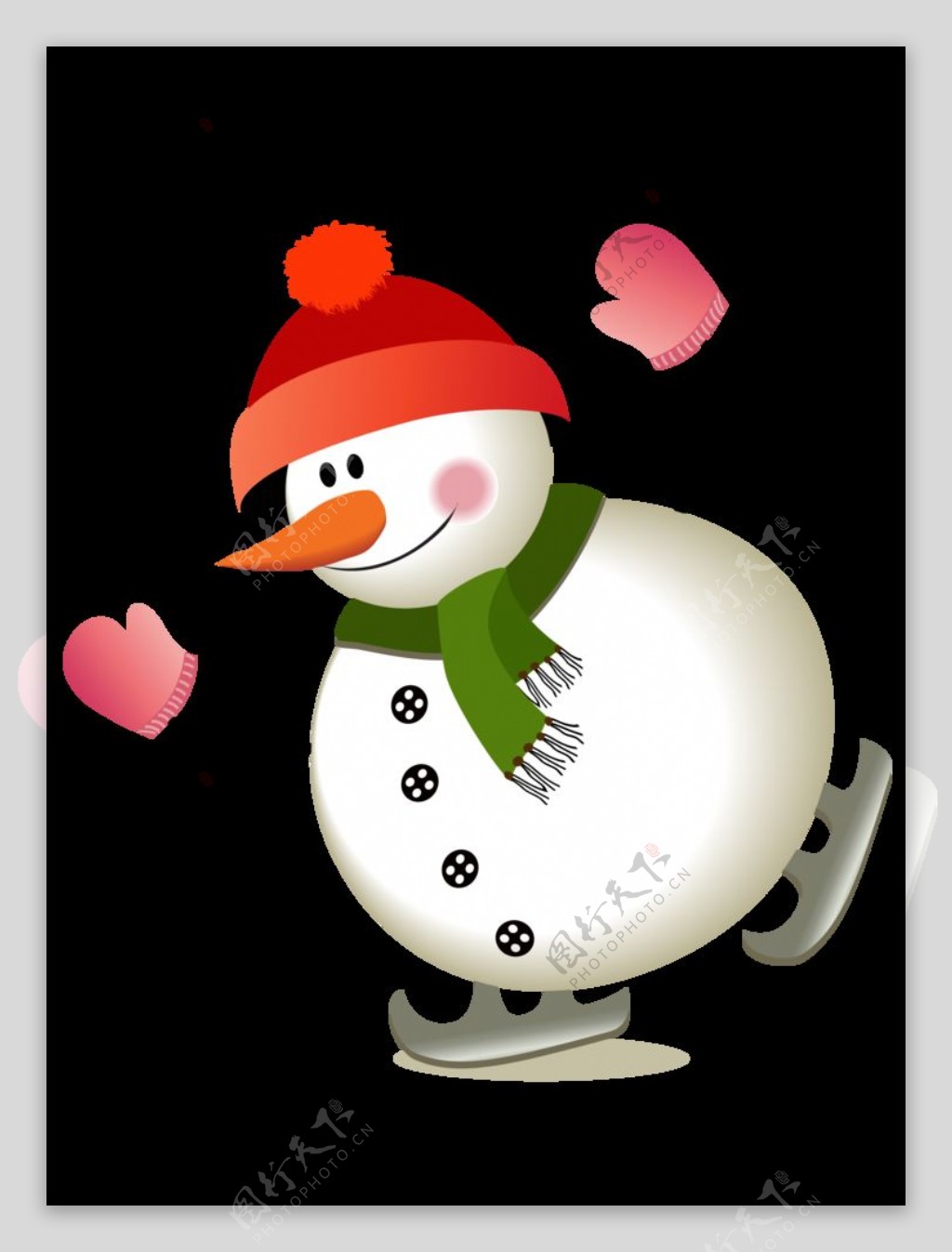 矢量感恩节感恩有你 火鸡冬季栅栏雪人图片下载 - 觅知网