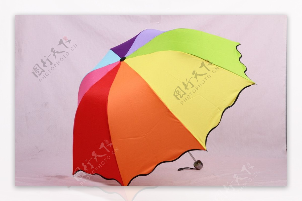 七色雨伞图片