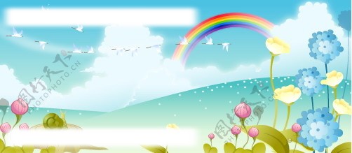 彩虹风景图片