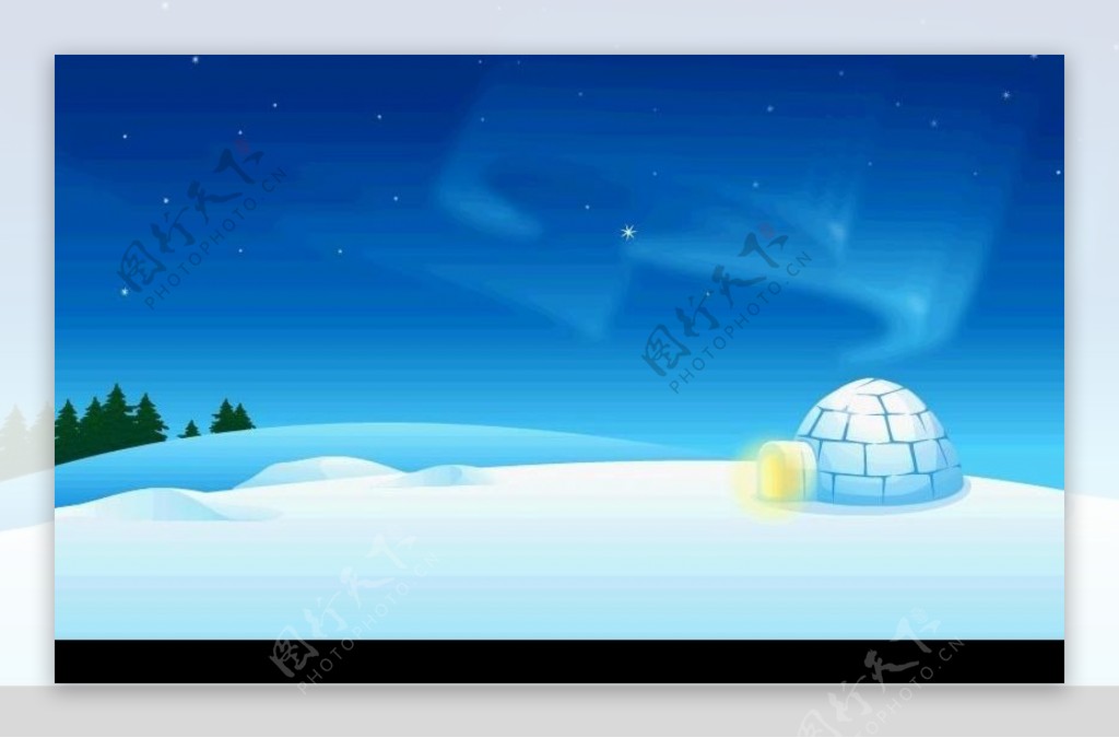 极地冰屋背景图片