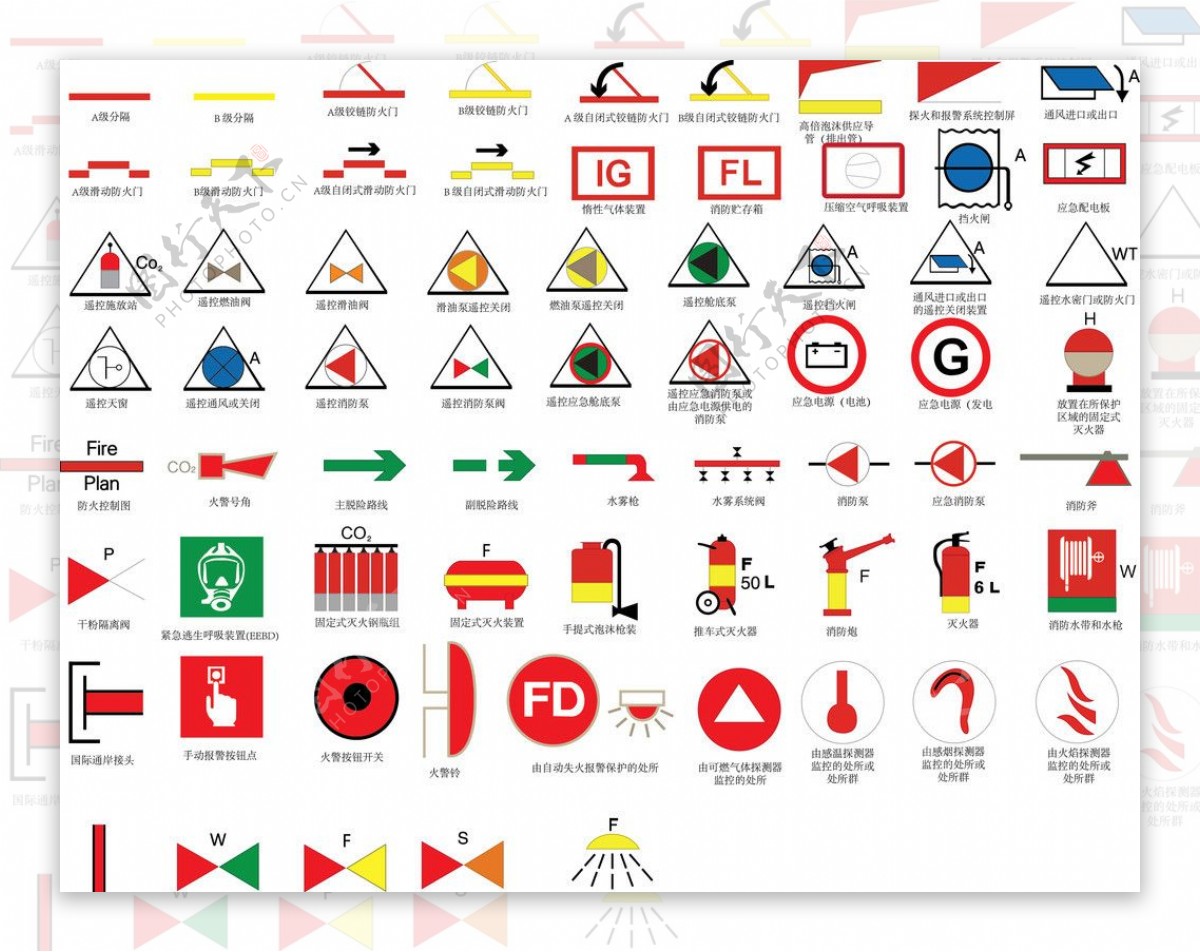 防火图标集合图片