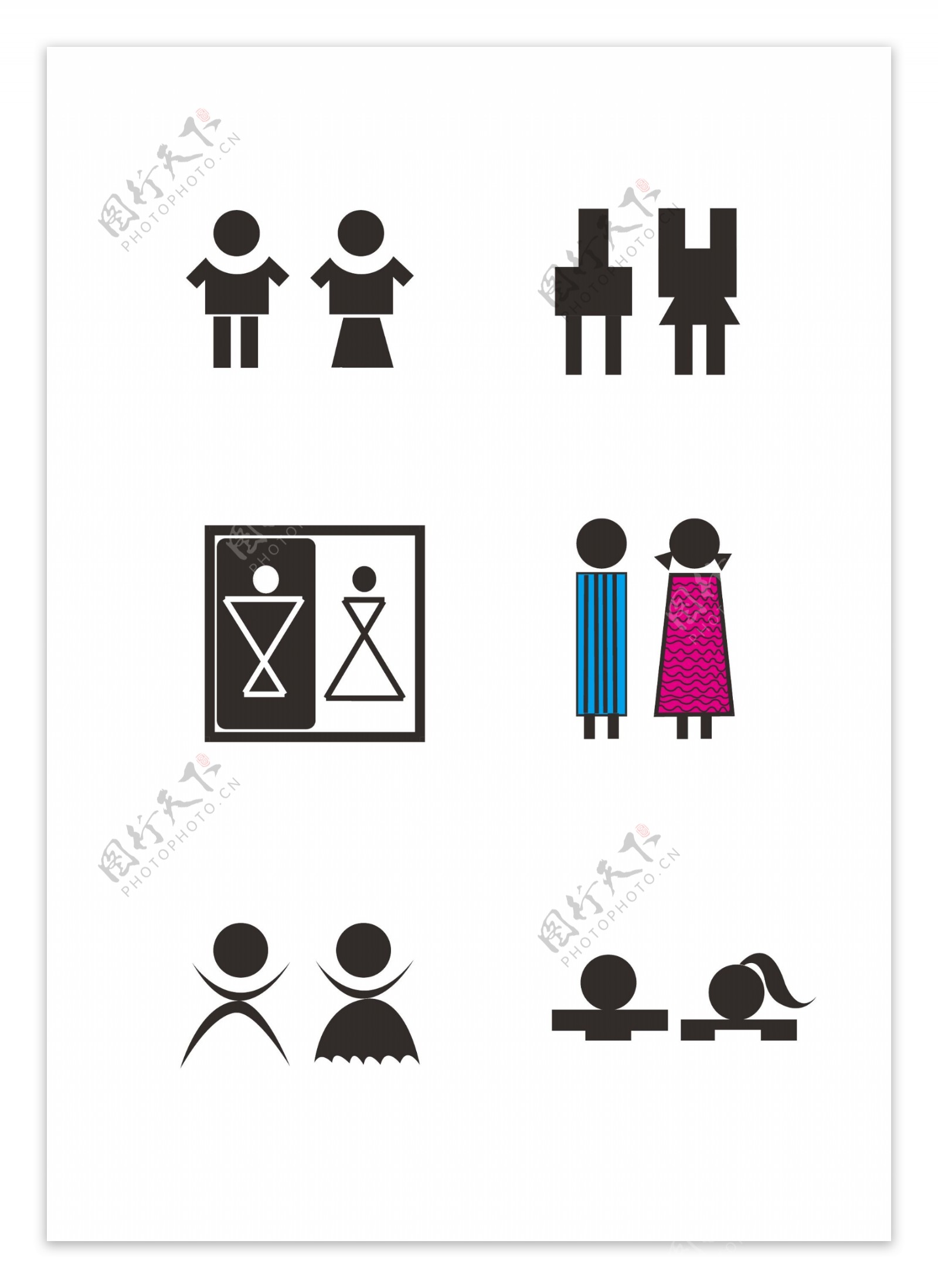 男女符号图标设计图__公共标识标志_标志图标_设计图库_昵图网nipic.com