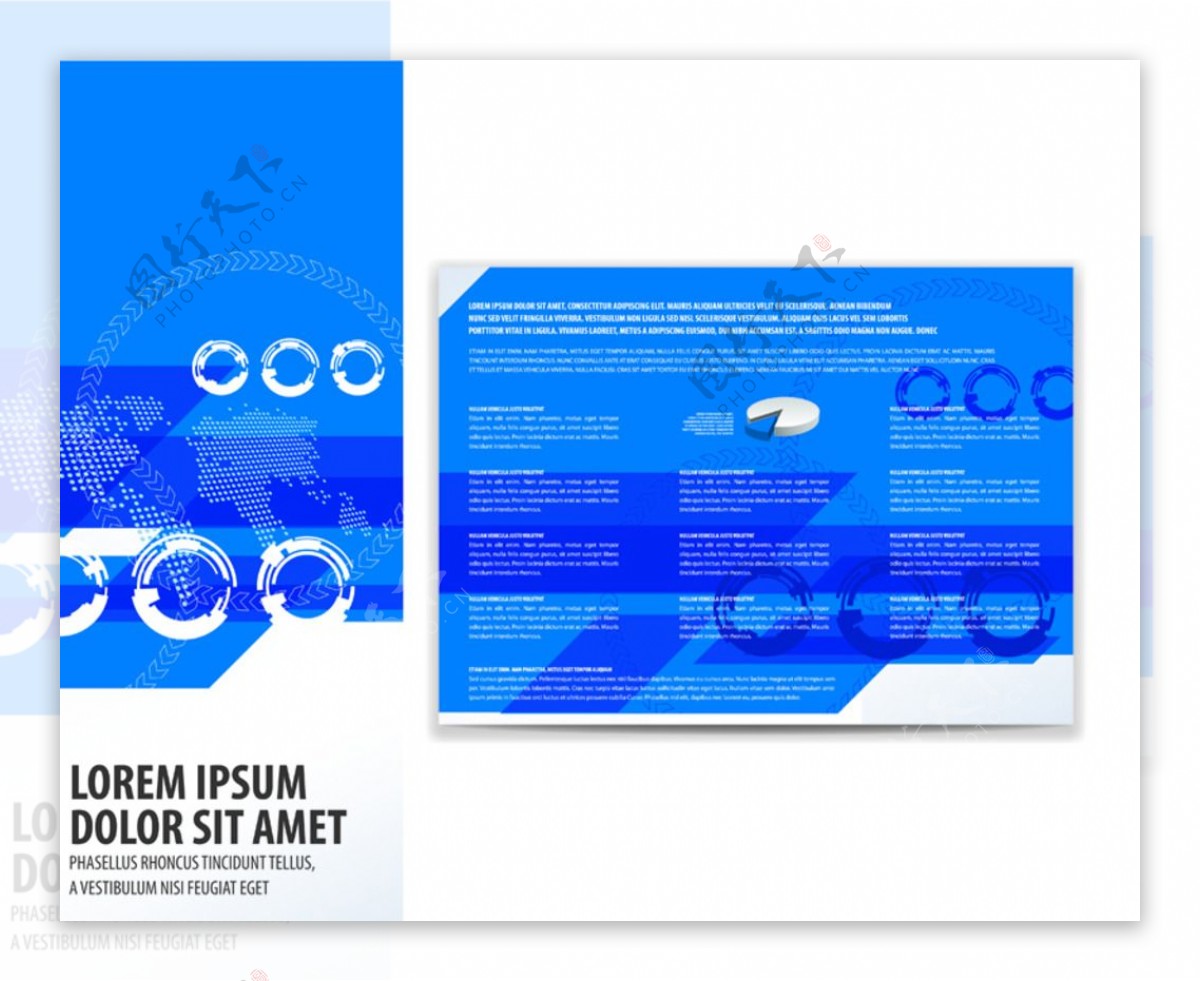 企业折页手册矢量素材图片