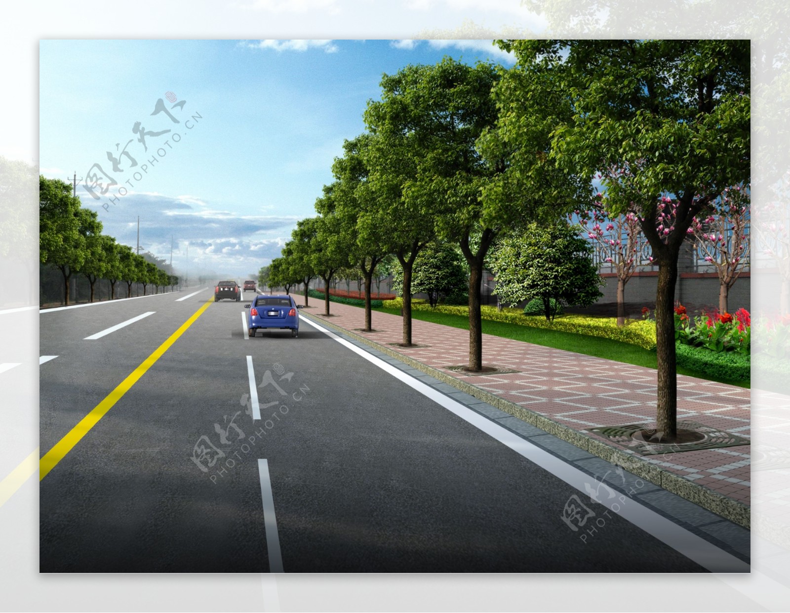 道路绿化图片