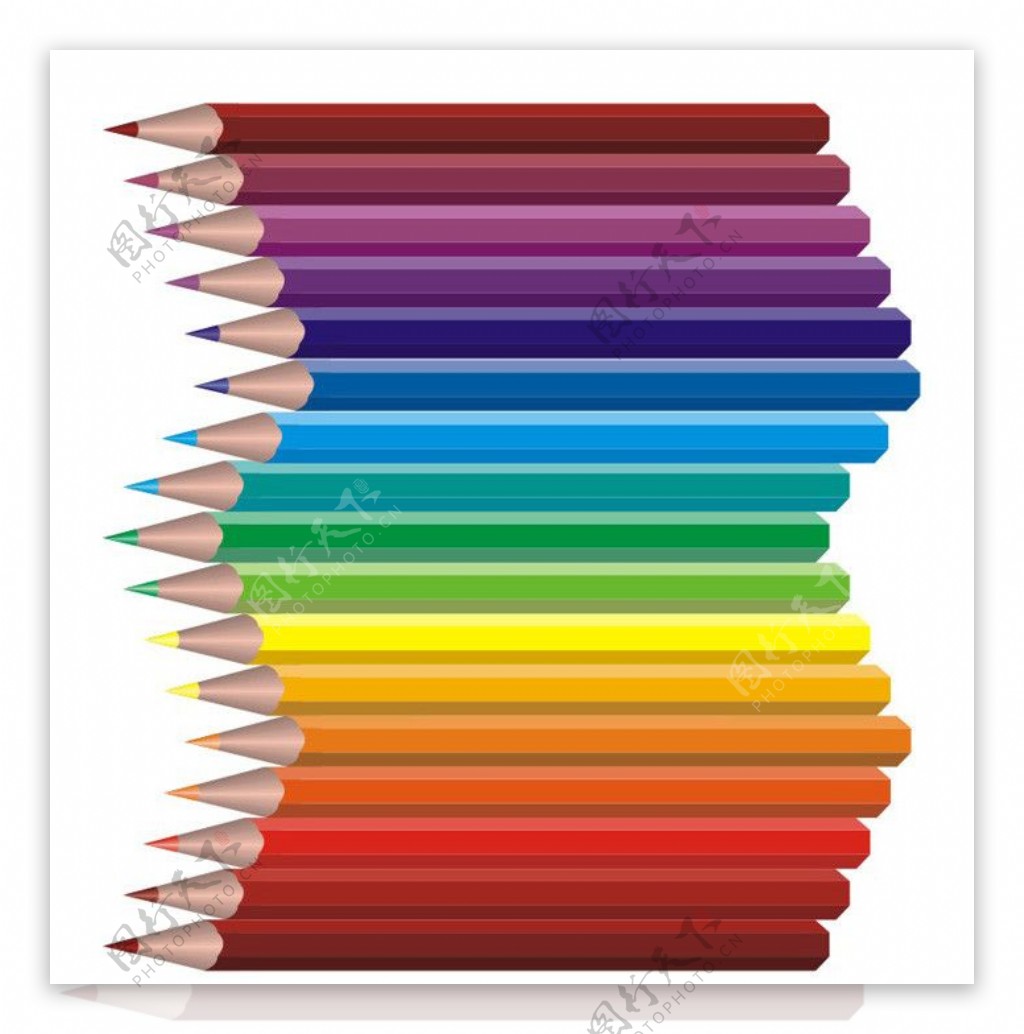 彩色铅笔矢量图片