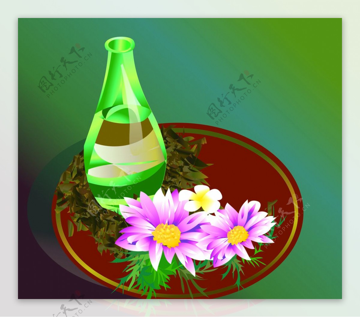瓶子生活植物产品展示花图片