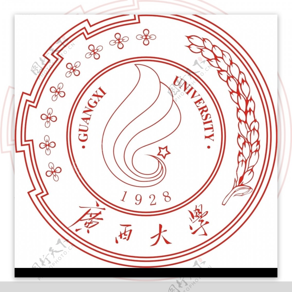 广西大学校徽图片