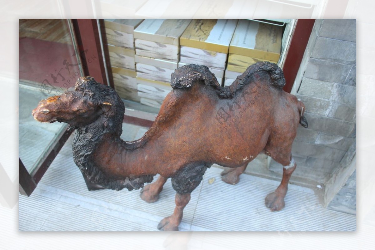 雕塑骆驼图片
