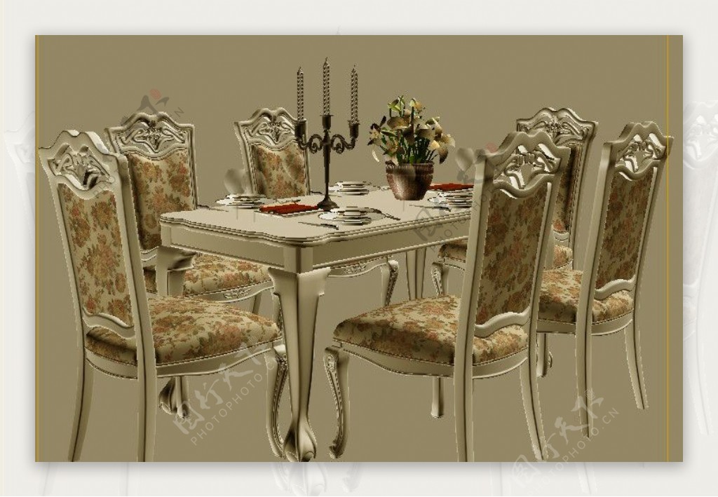 新古典餐桌图片