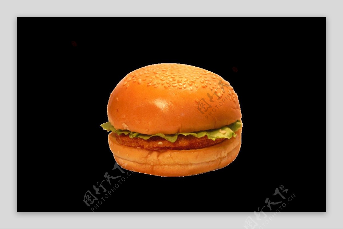 全套西式快餐食品图牛肉汉堡图片