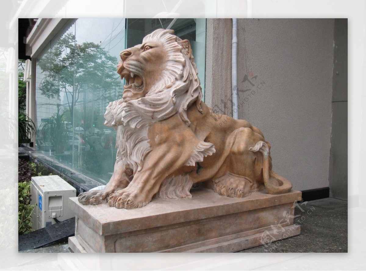 狮子石雕图片