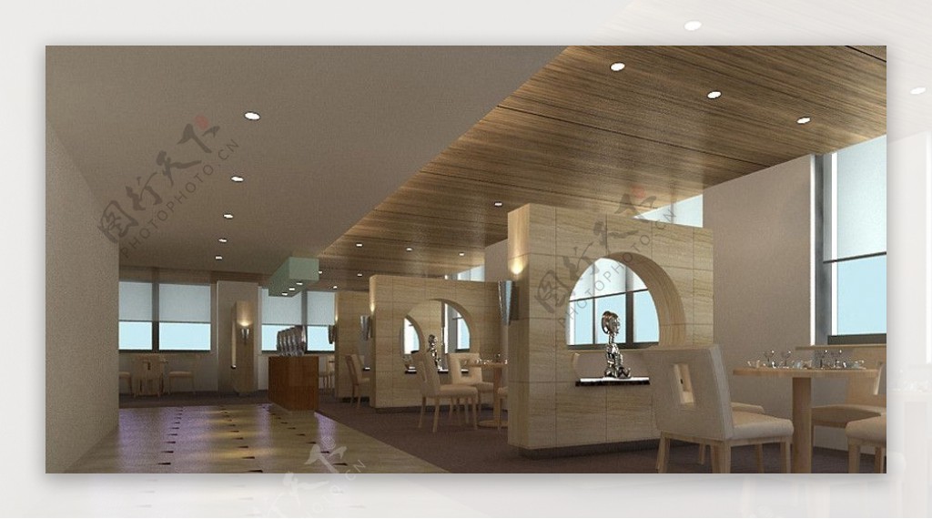 精选室内场景整体模型咖啡厅图片