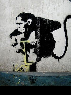 Banksy与他优质的纸模涂鸦图片