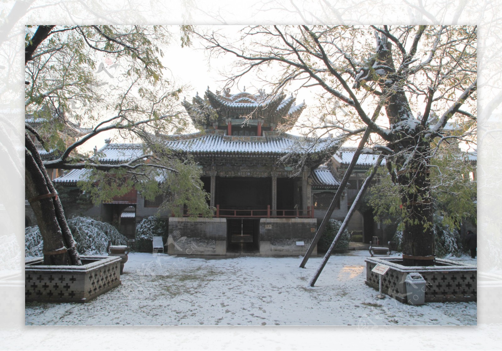 山陕会馆雪景图片