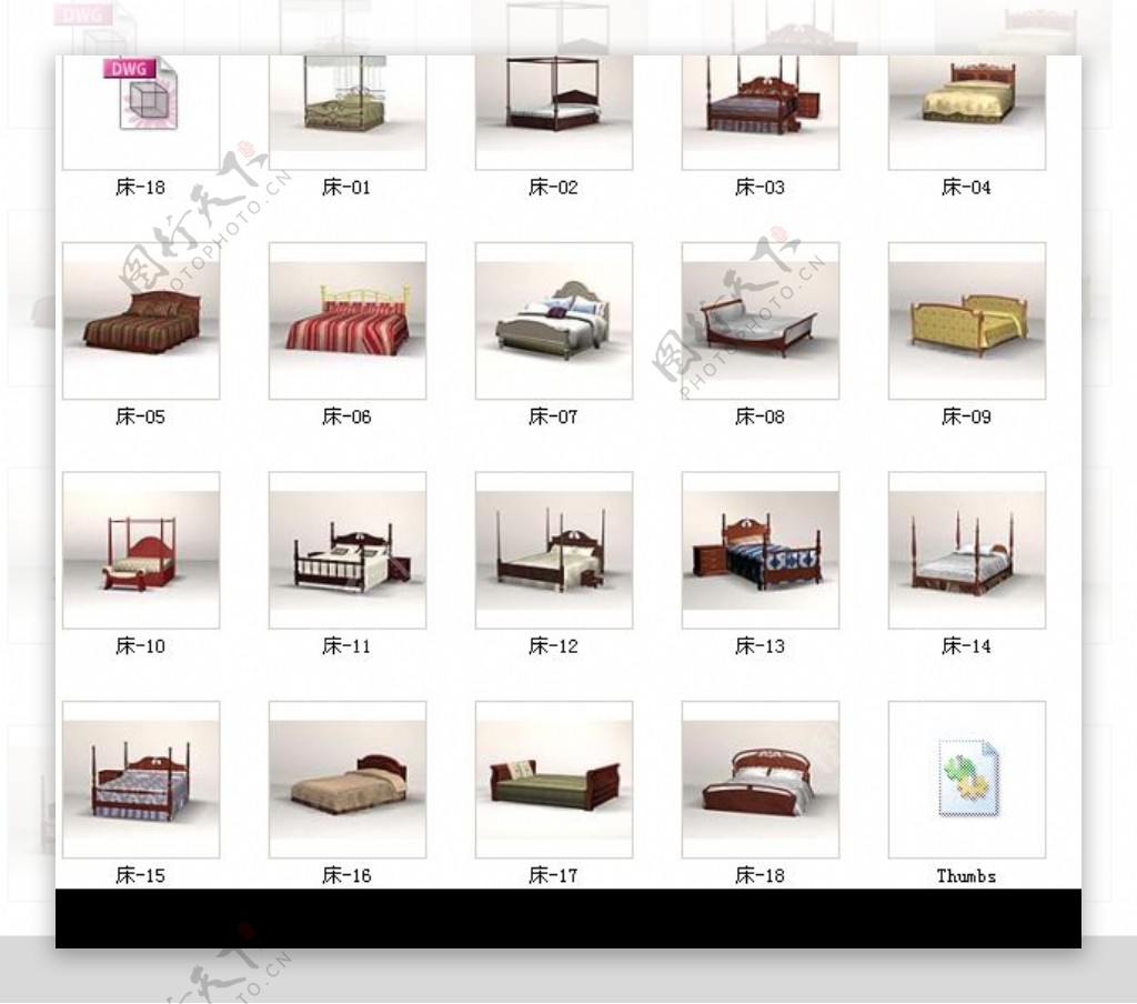 现代床具图片