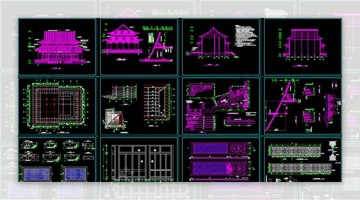 大雄宝殿全套图纸图片