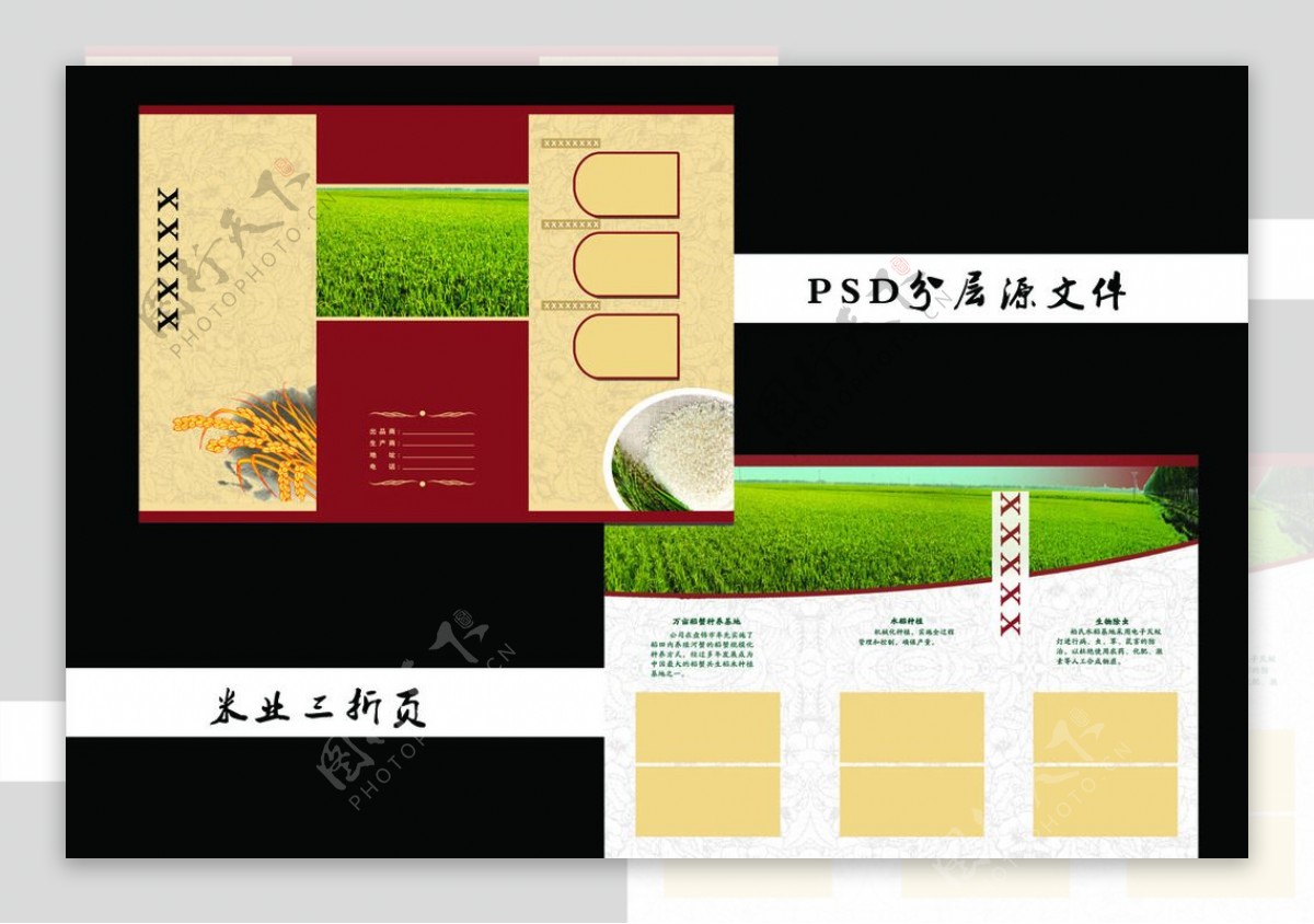 米业三折页图片