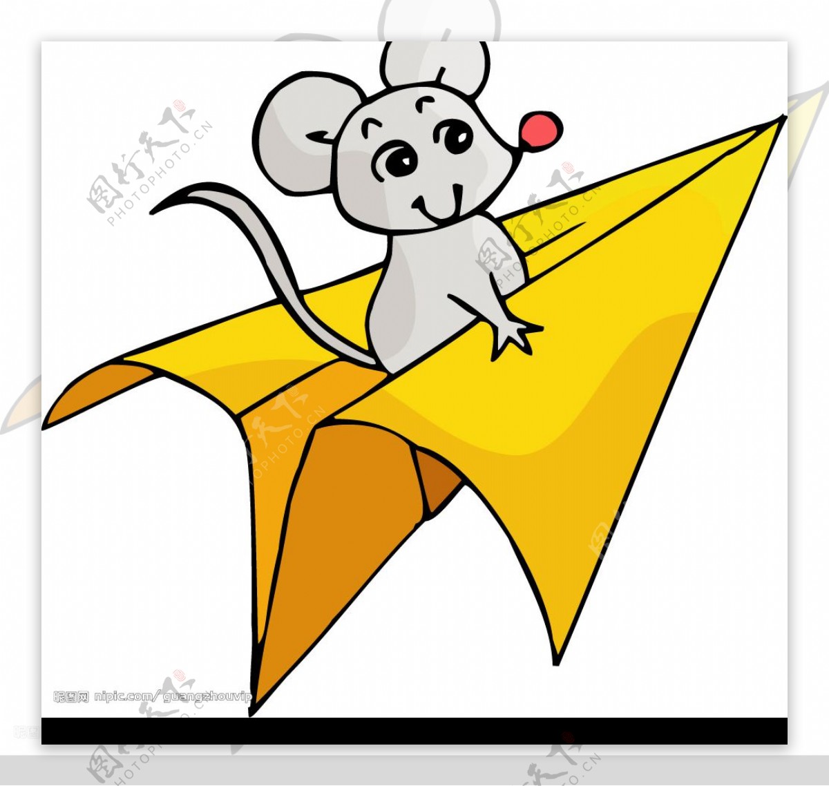 纸飞机上的老鼠图片
