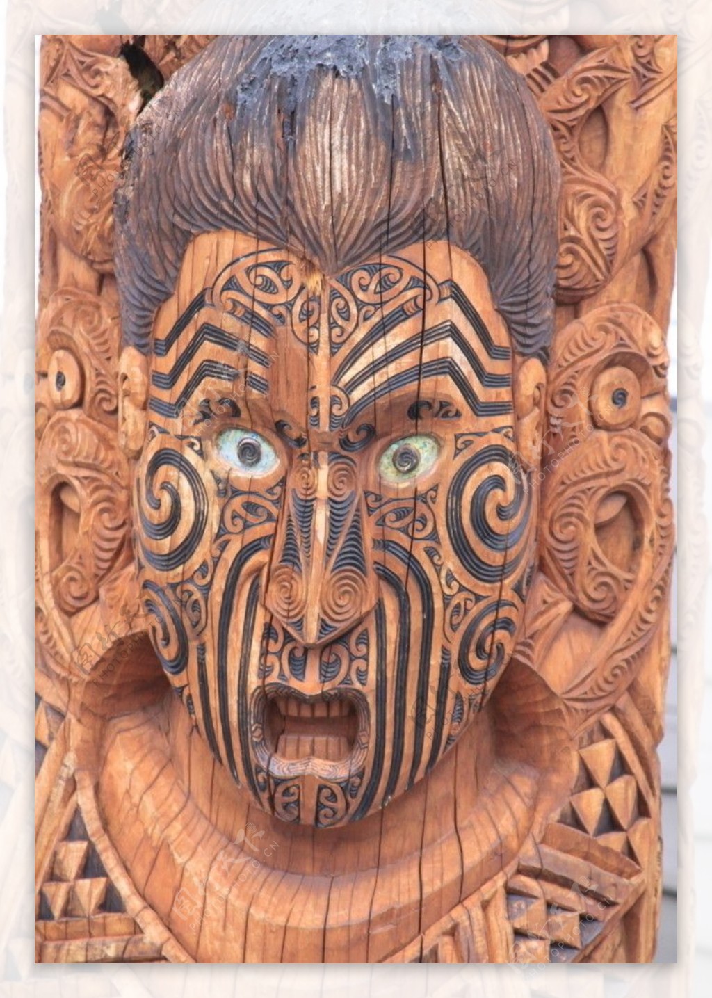 奥克兰毛利人木雕图片