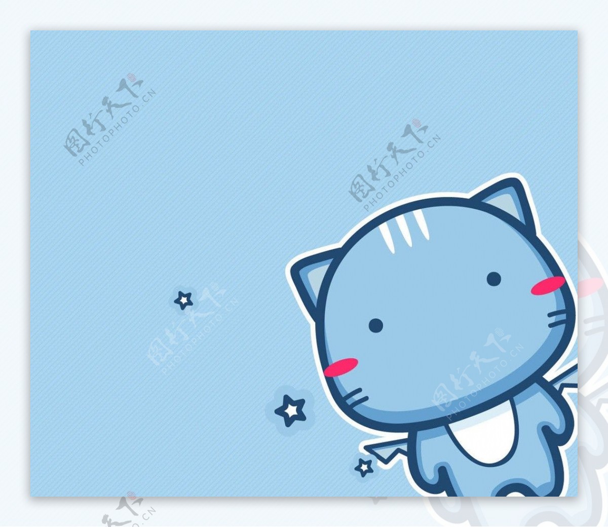 蓝色小猫图片