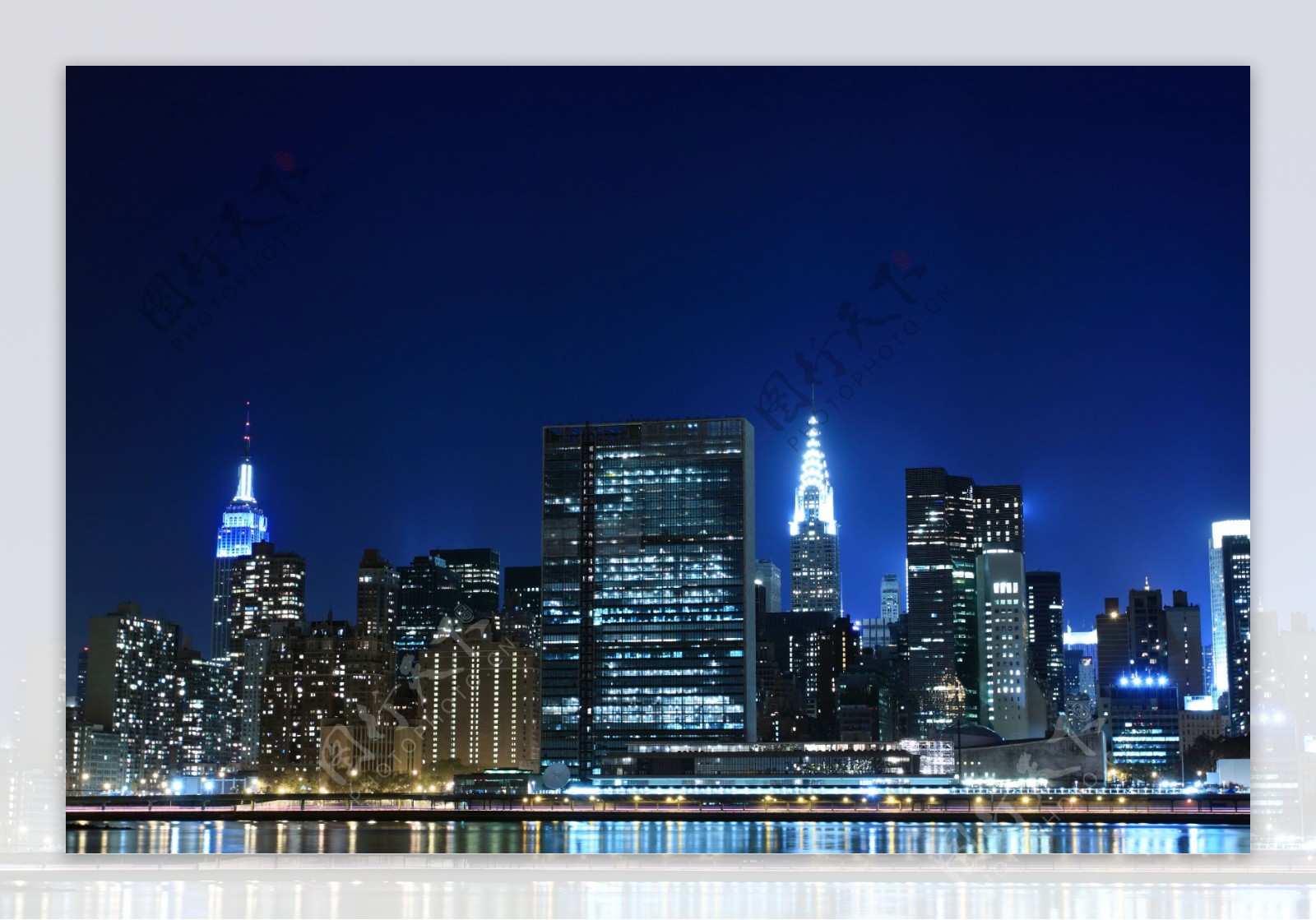 纽约摩登都市繁华夜景图片