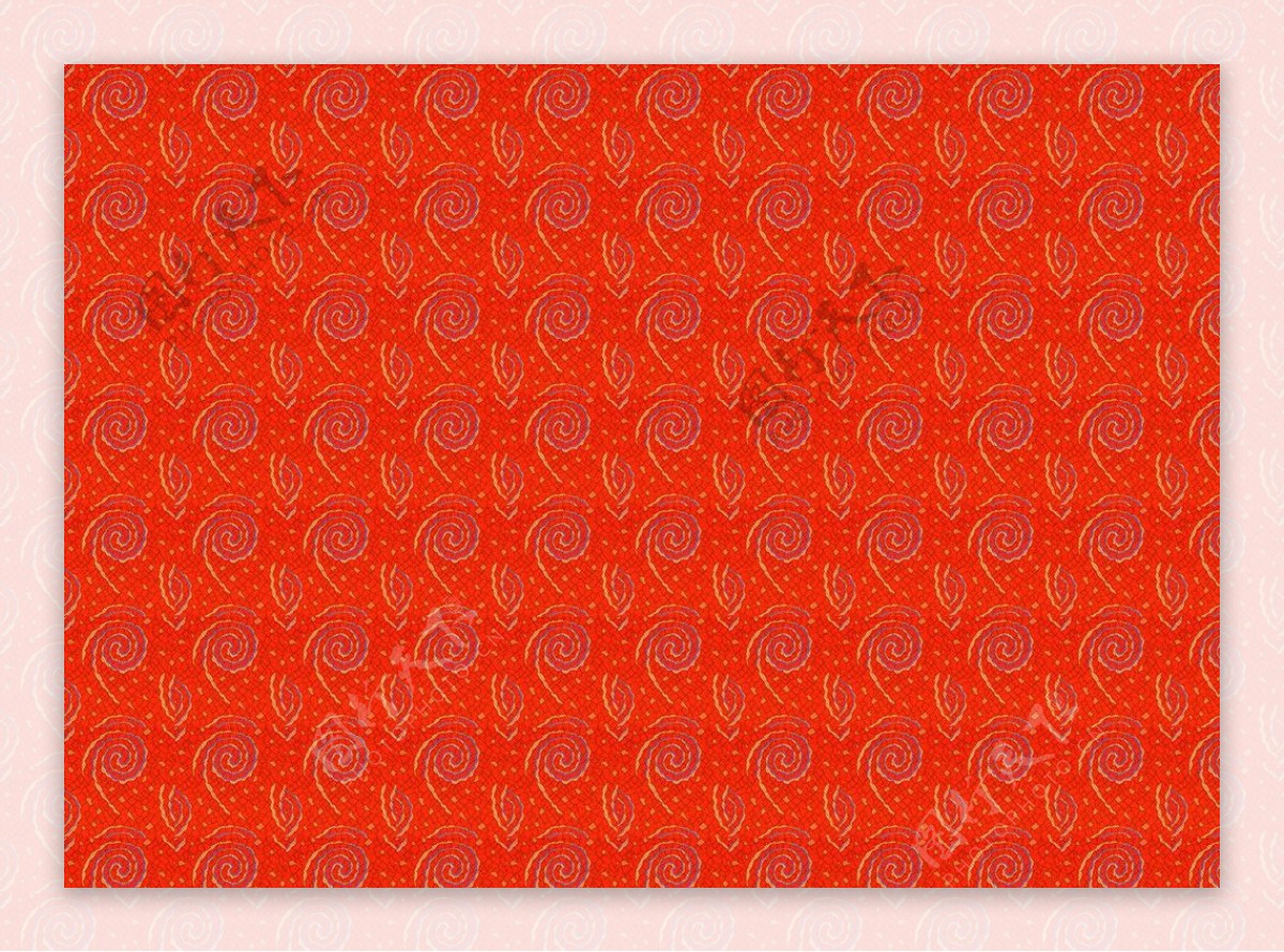 橙红色旋风印花图案图片