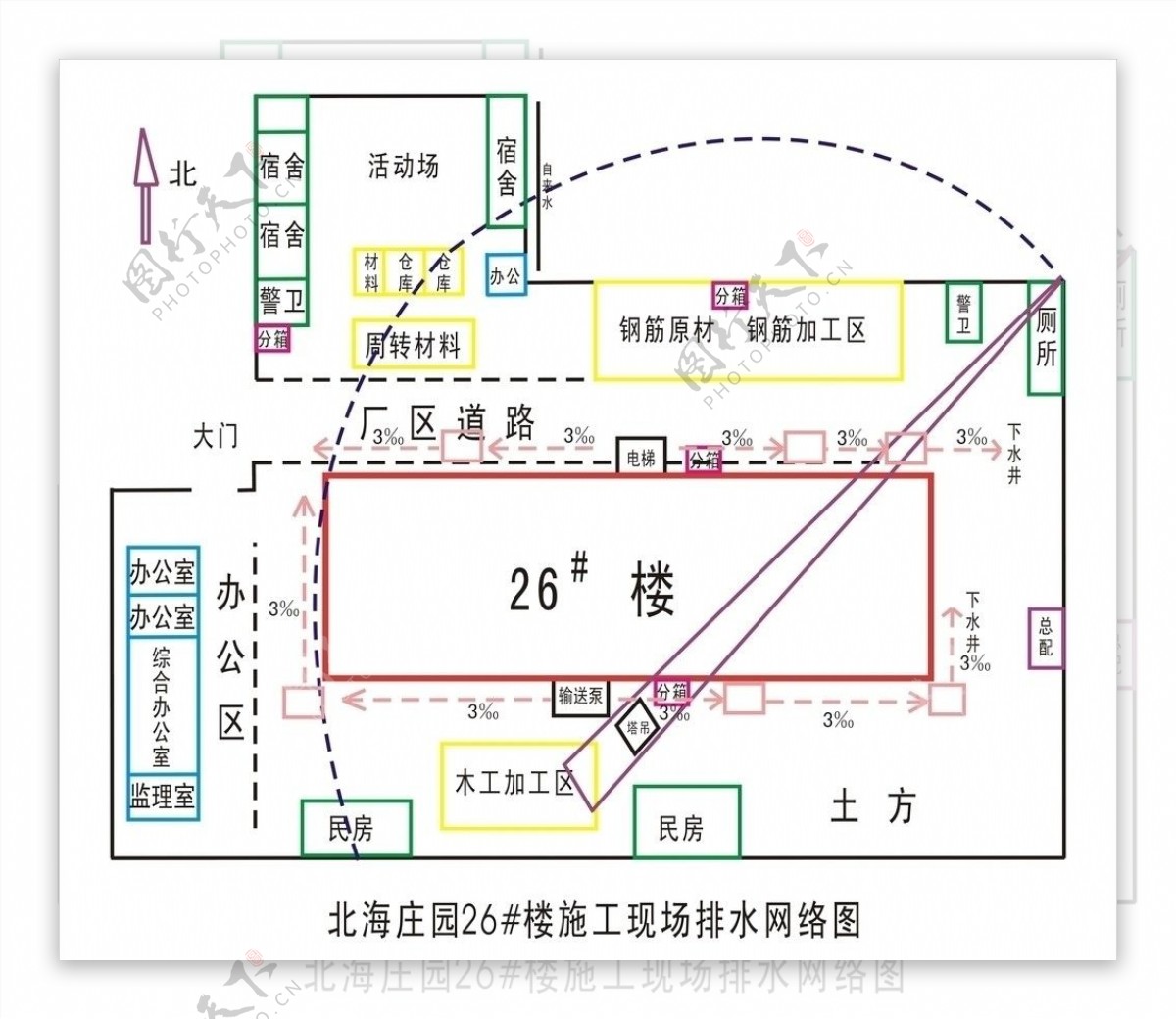 给排水平面图图片