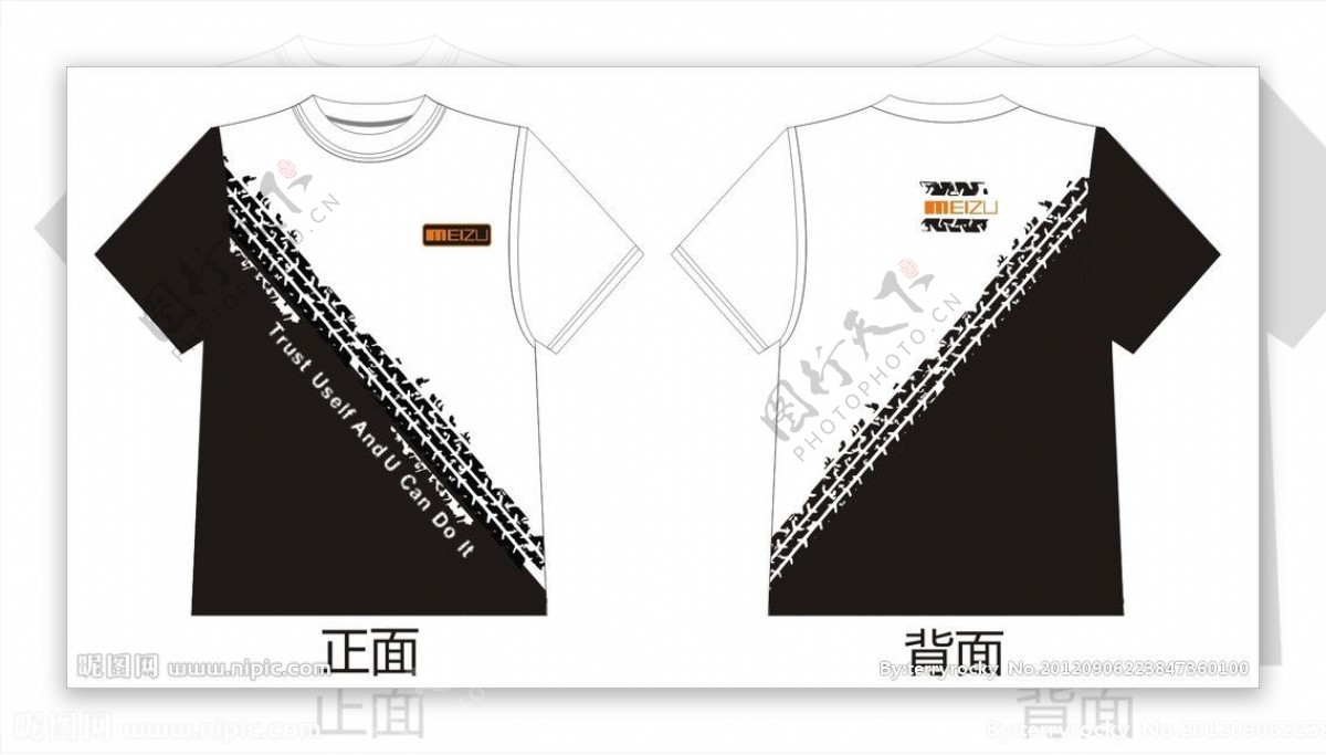 魅族黑白Tshirt图片