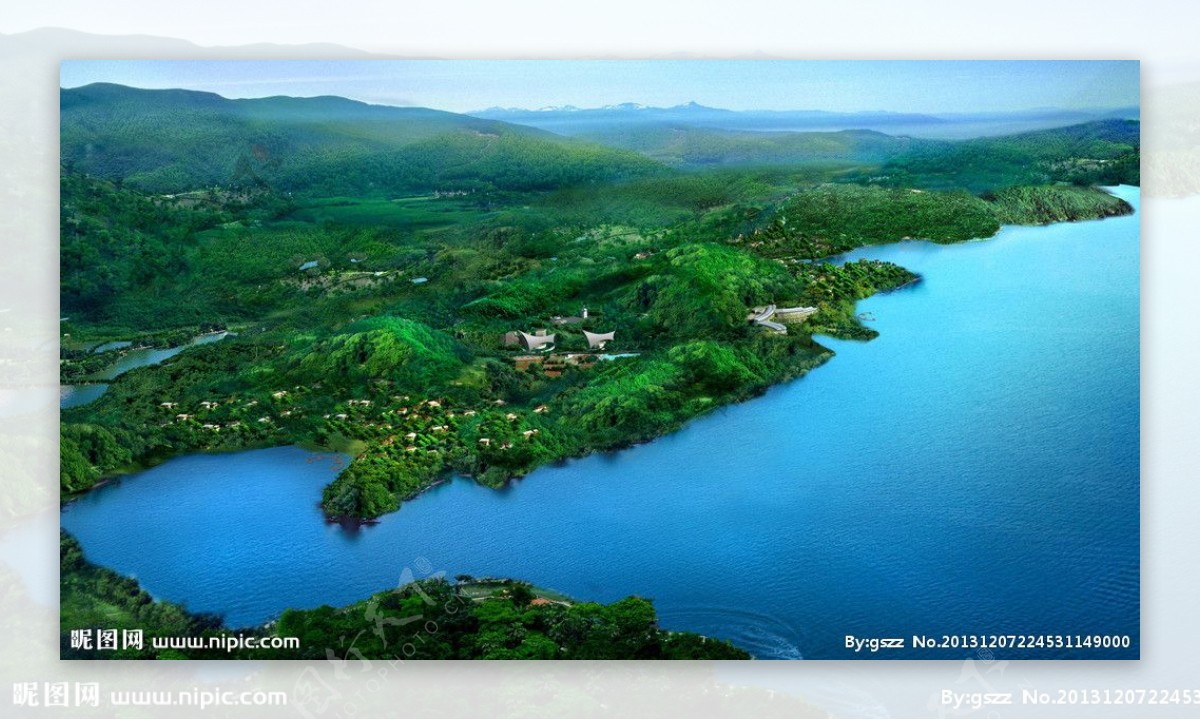 山川湖水风景图片