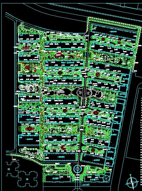 居住区CAD平面规划图图片