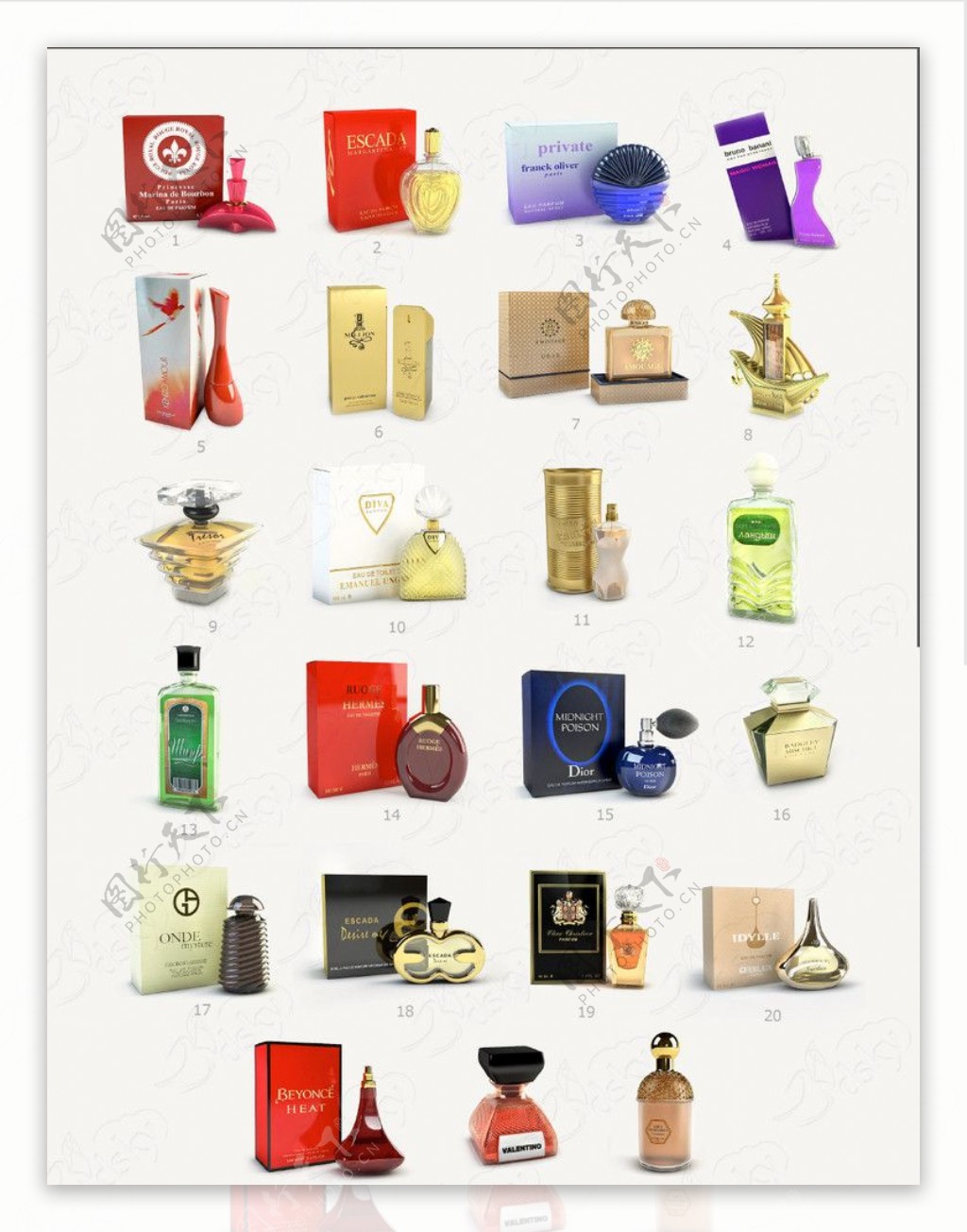 23个产品级香水模型图片