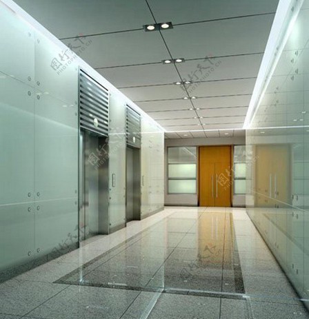 电梯厅模型图片
