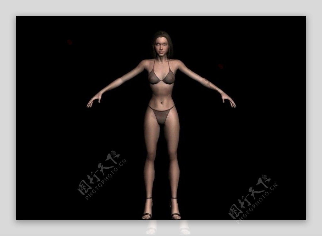 超强女性人物Alicia原模型max模型带贴图已附骨图片