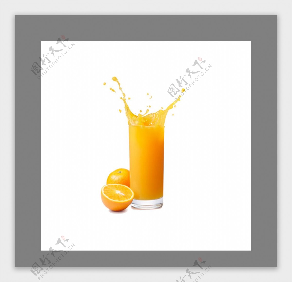 飞溅的橙汁图片
