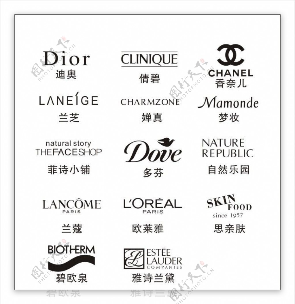 化妆品牌logo图片