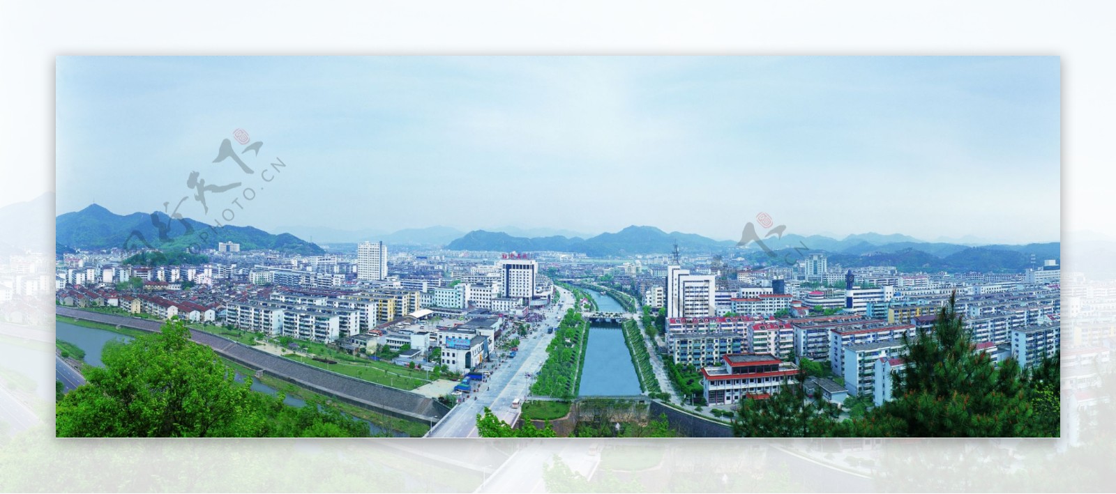 常山县城全景图图片