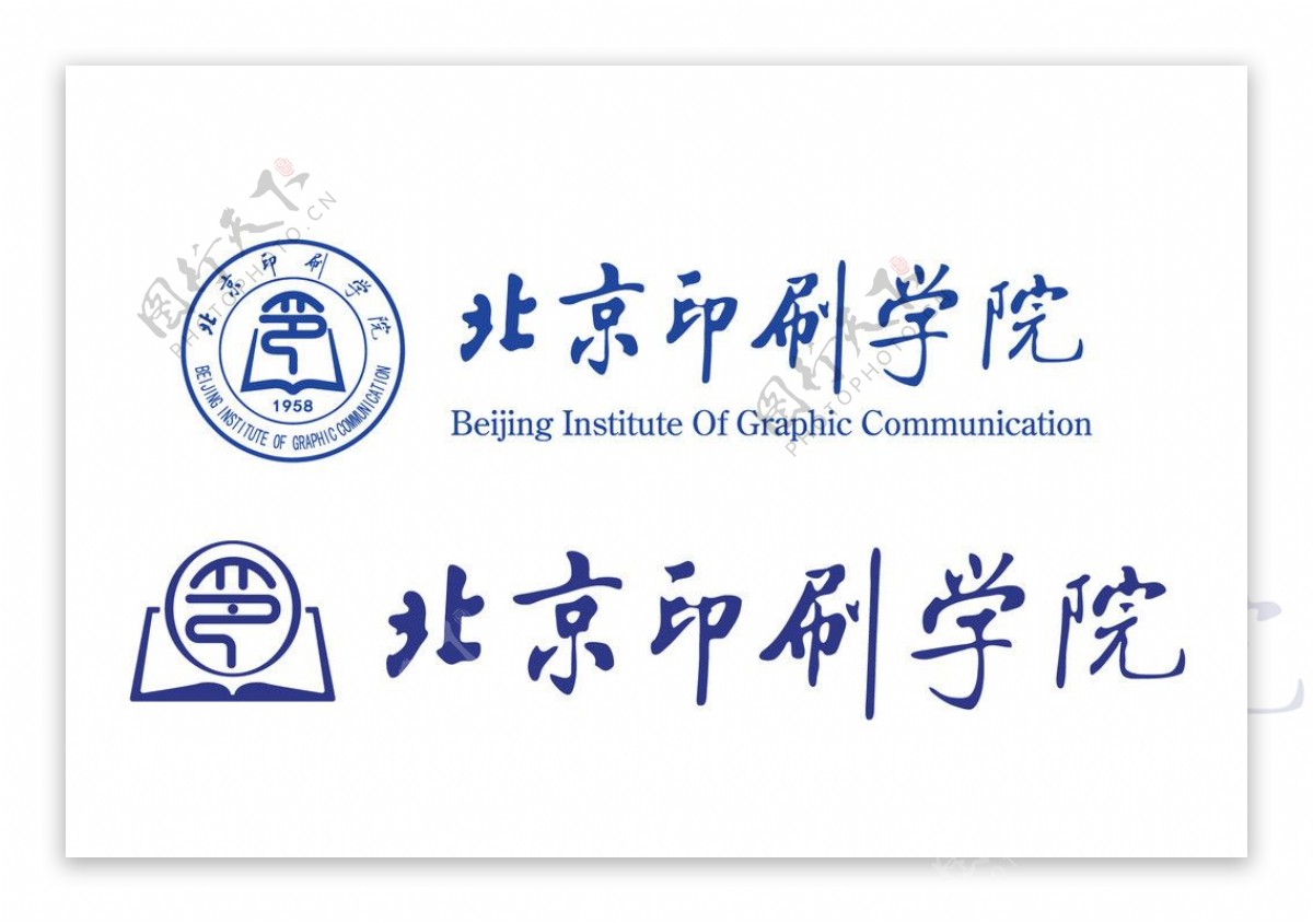 北京印刷学院标识图片