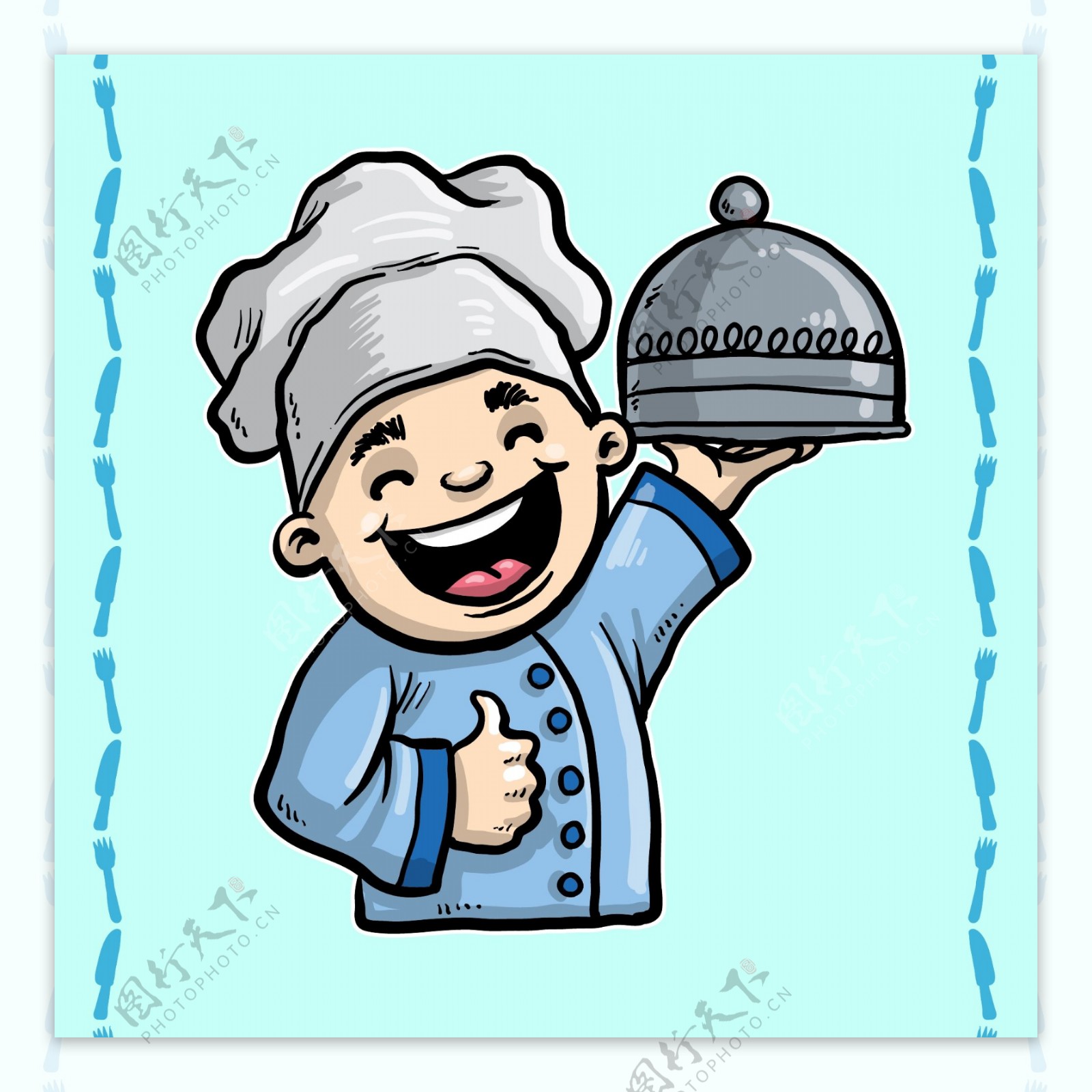 厨师插图图片