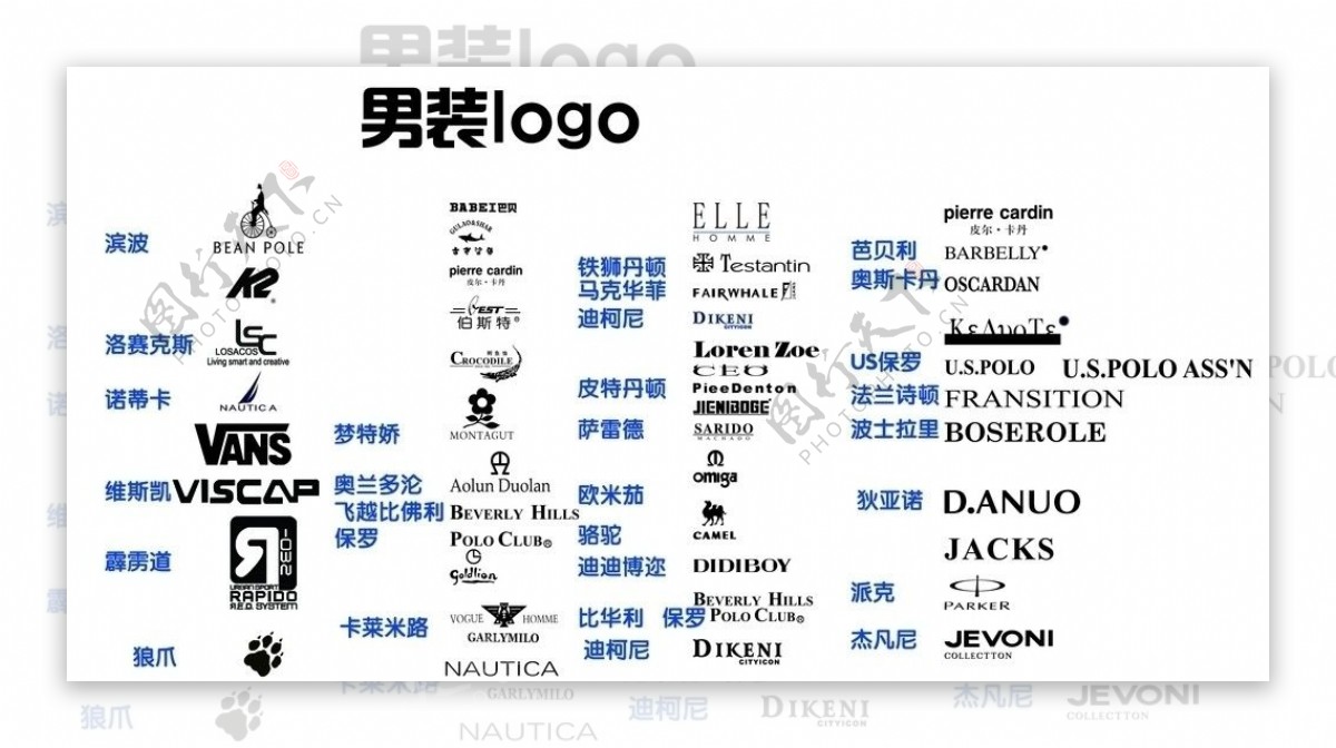 男装LOGO图片