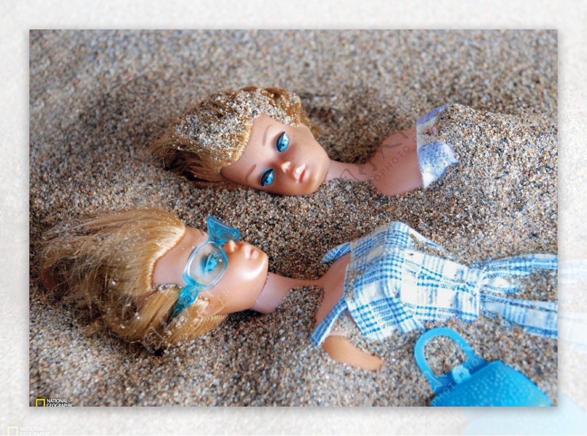 海滩的洋娃娃图片