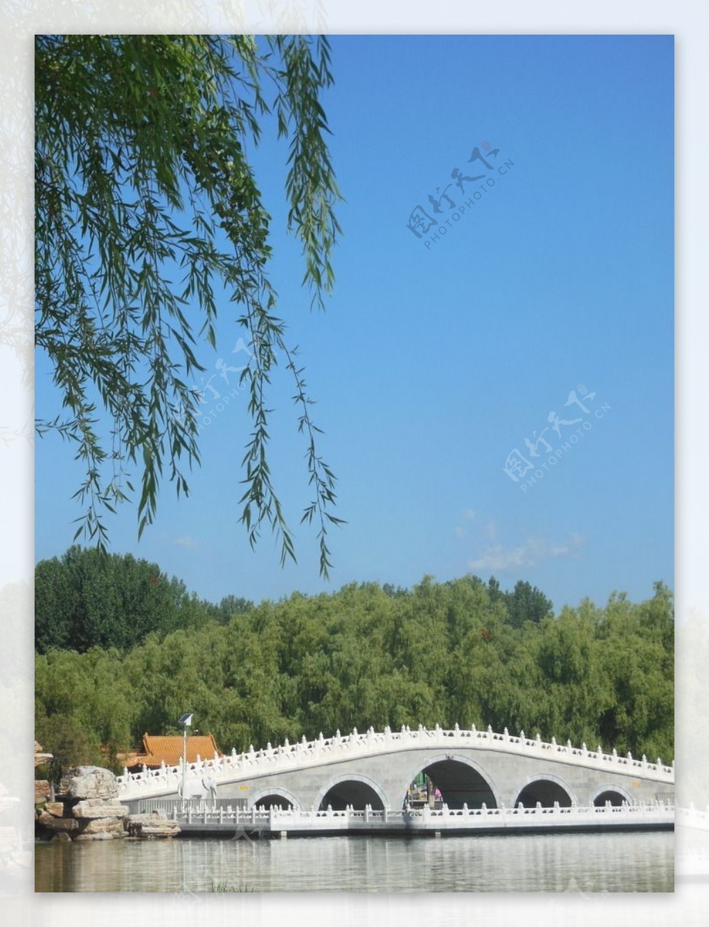 石桥风景图图片